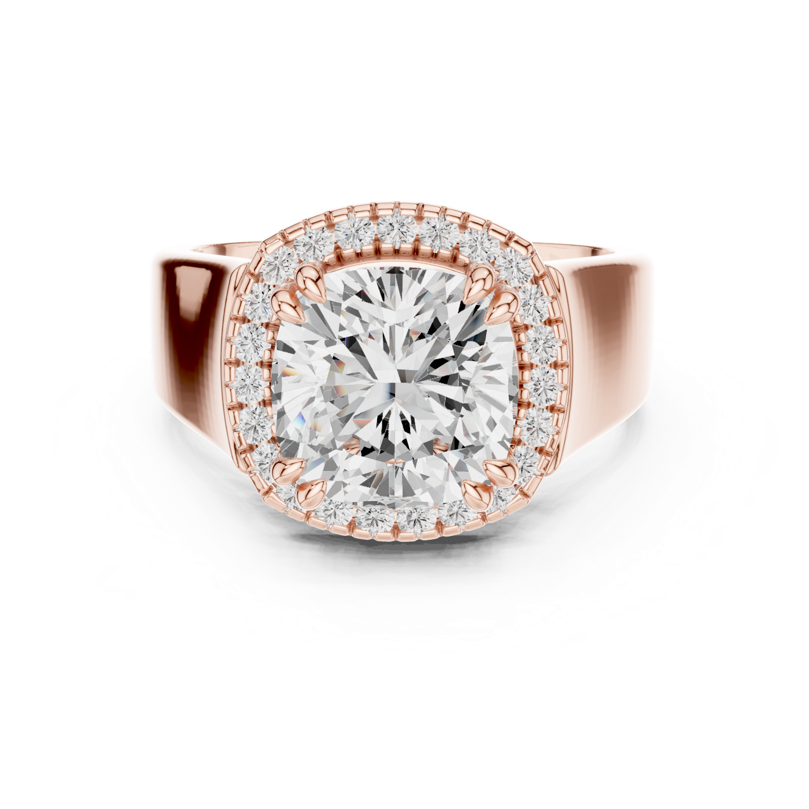 Gold Ring DDLR-362, Rose Gold, view 4