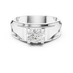14K Solid Gold Lab Diamond Solitaire Ring, White Gold, view 4