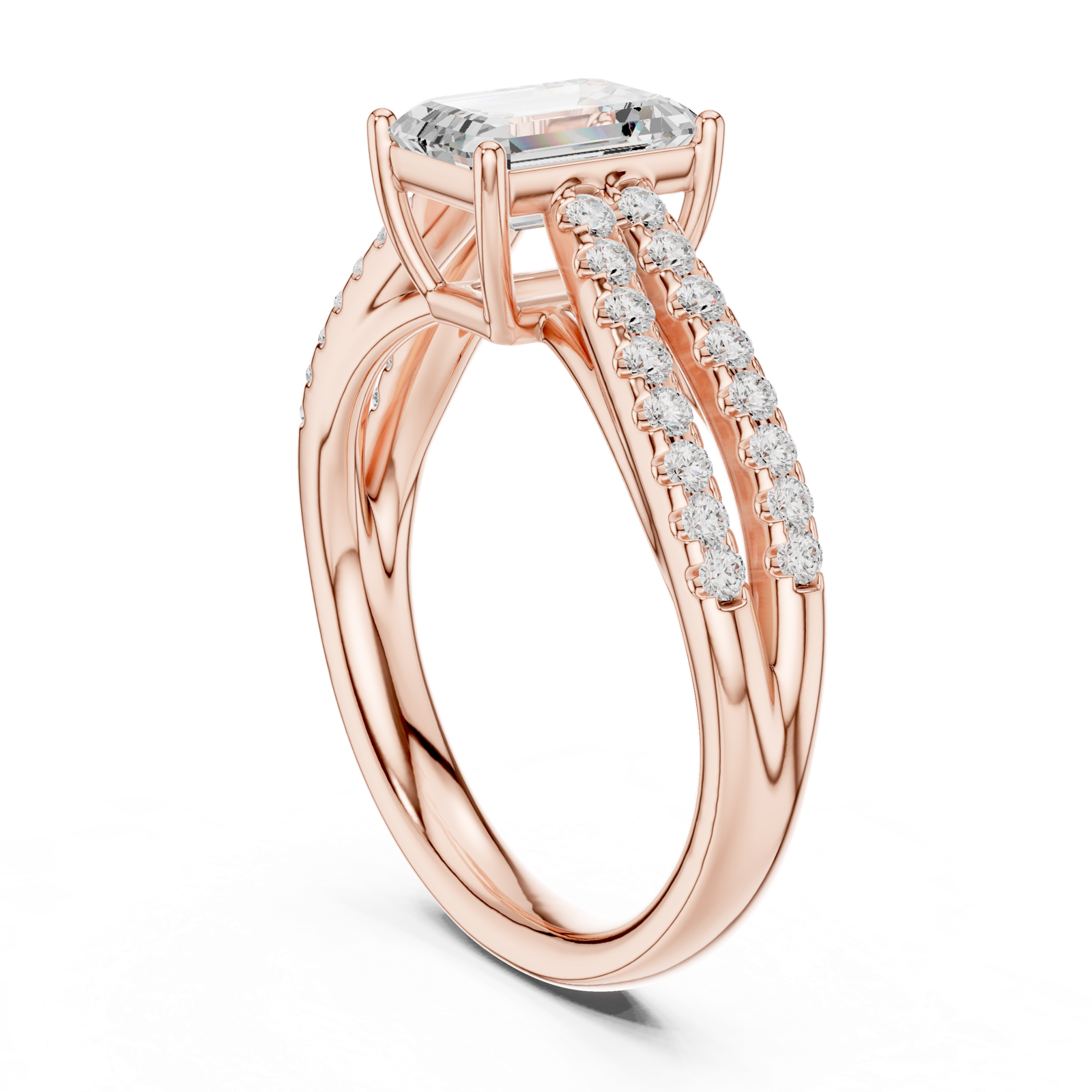 Gold Ring DDLR-712, Rose Gold, view 1