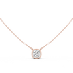 Gold Jewelry, Cushion center stone, Rose Gold