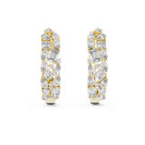 14K Solid Gold Lab Diamond Huggie Earrings, Yellow Gold