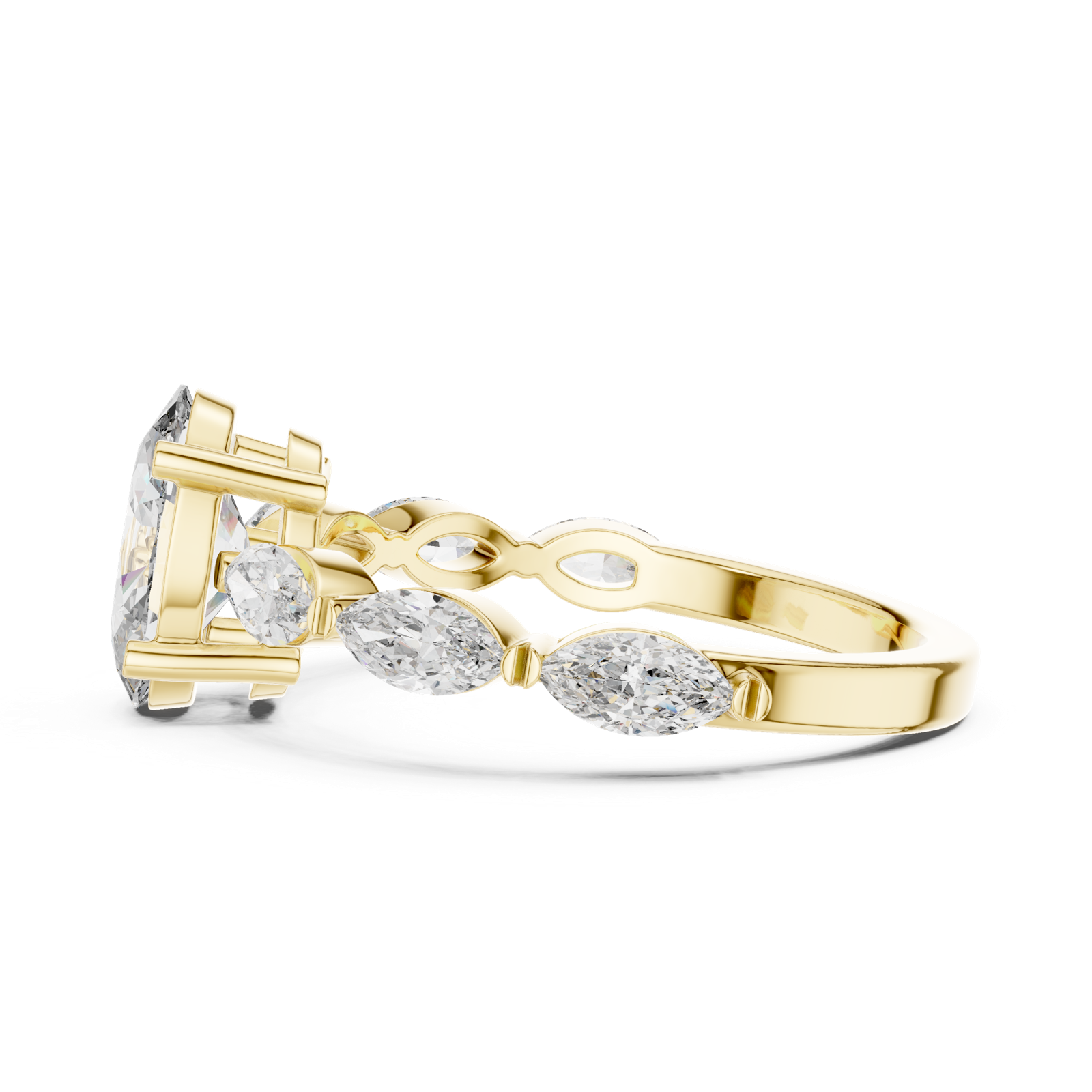 Gold Ring DDLR-180, Yellow Gold, view 3