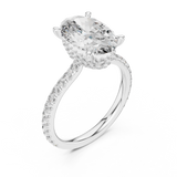 Gold Ring DDLR-171, White Gold, view 2