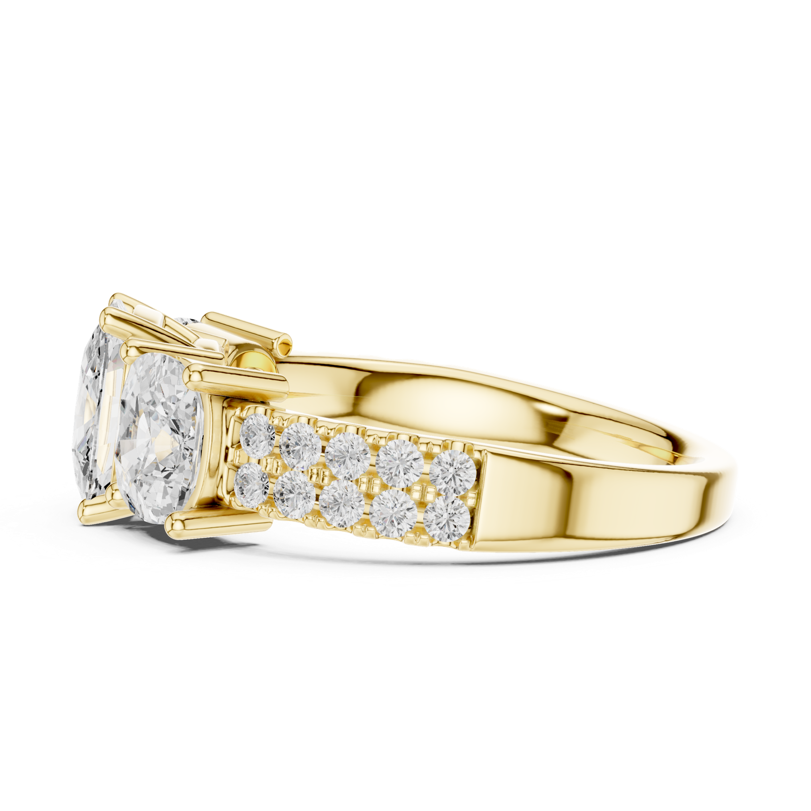 Gold Ring DDLR-716, Yellow Gold, view 3