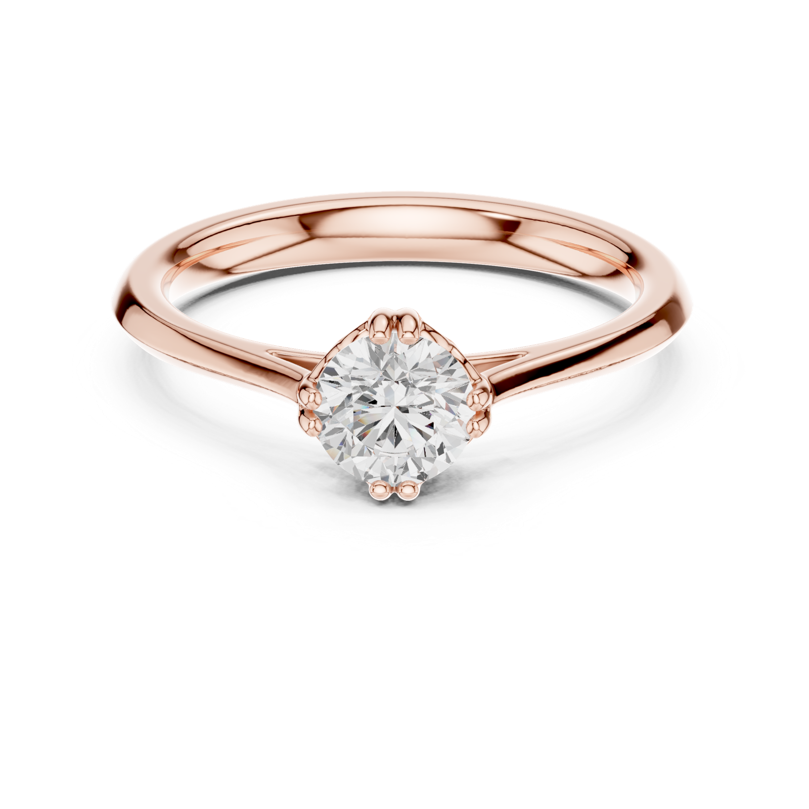 Gold Ring DDLR-554, Rose Gold, view 4