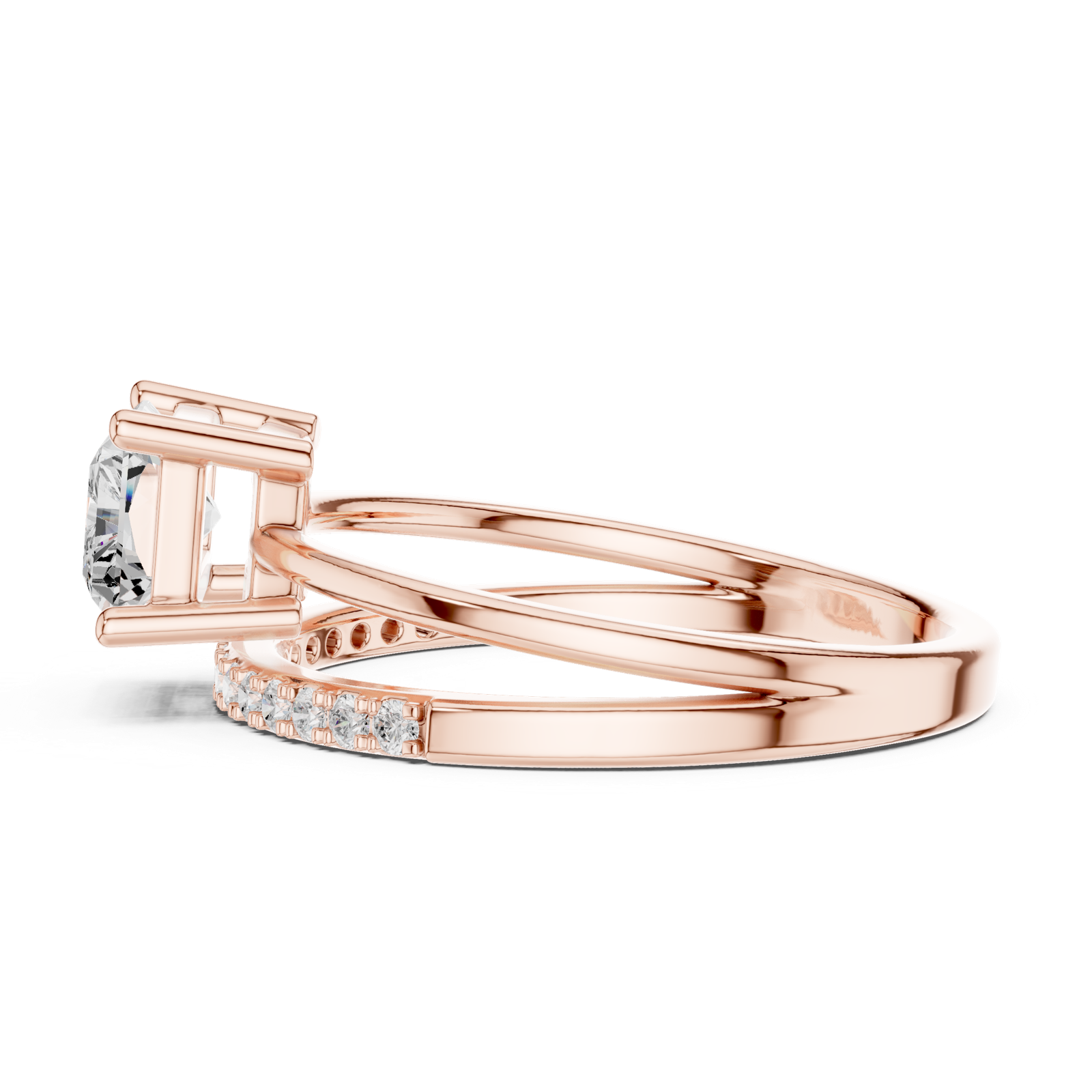 Gold Ring DDLR-471, Rose Gold, view 3