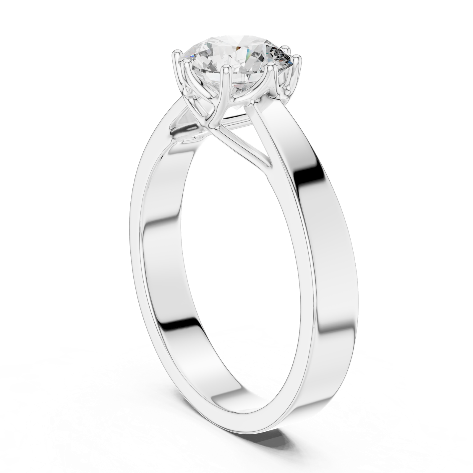 Gold Ring LR-0001, White Gold, view 1