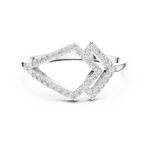 Gold Ring DR-6315, White Gold, view 4