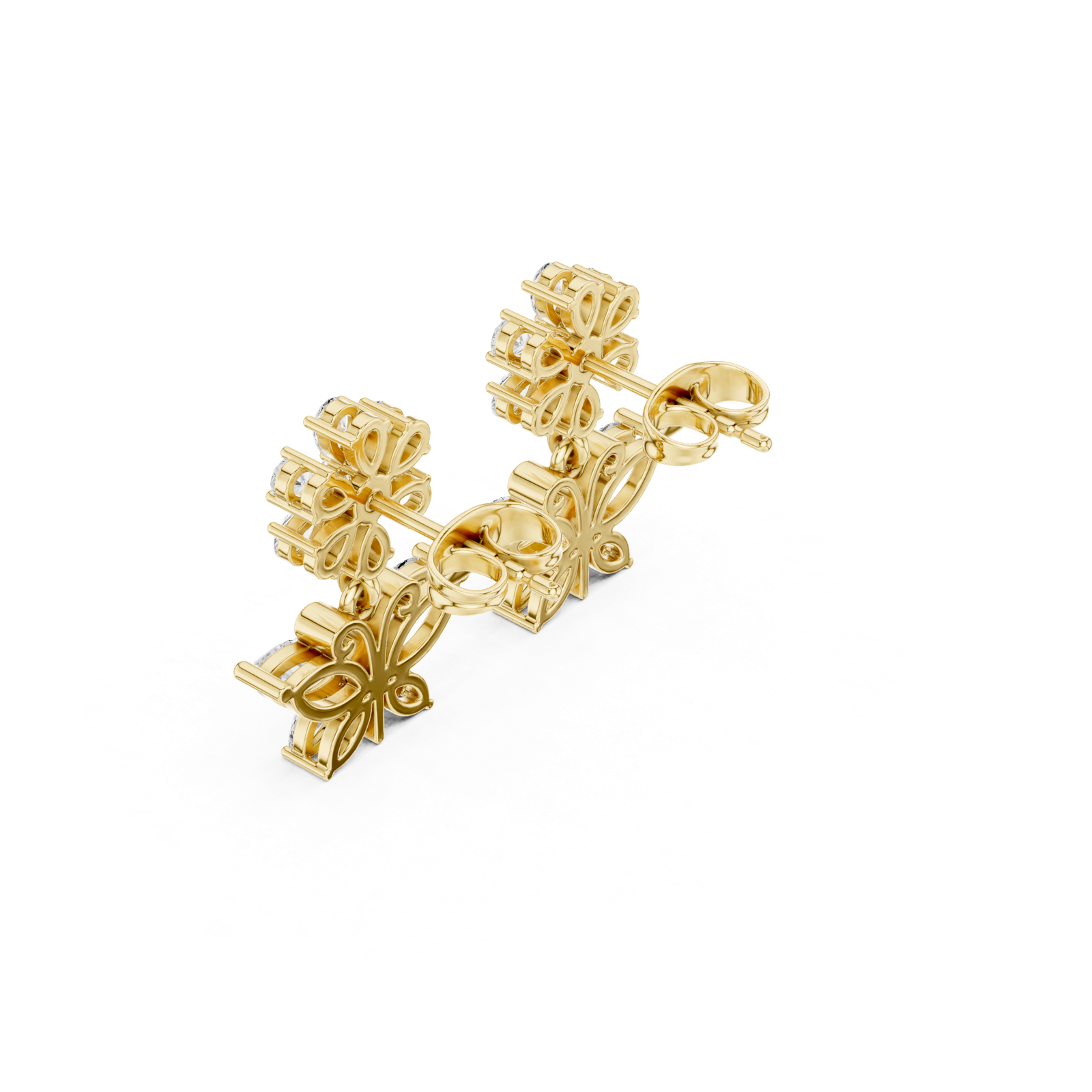 Gold Earrings AOMER, Yellow Gold, view 2