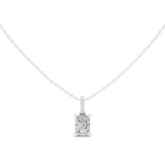 Gold Jewelry DDPO-009, Radiant center stone, White Gold, view 4