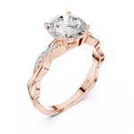 Gold Ring DDLR-816, Rose Gold, view 2