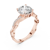 Gold Ring DDLR-816, Rose Gold, view 2