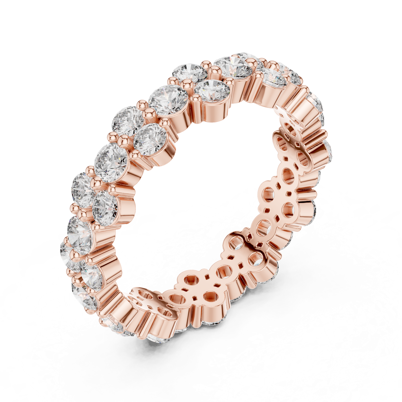 Gold Ring DDLR-210, Rose Gold, view 2