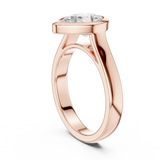 Gold Jewelry L36-3, Pear center stone, Rose Gold, view 1