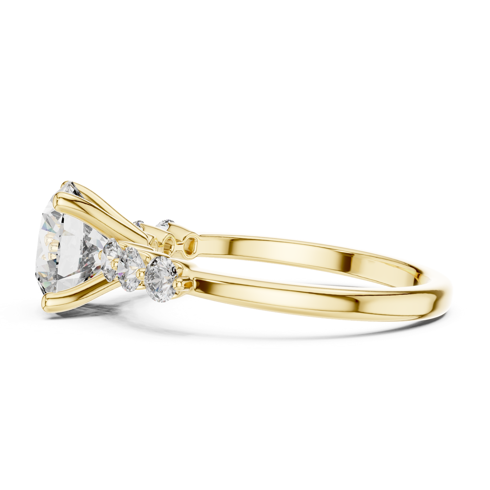 Gold Ring DDLR-151, Yellow Gold, view 3