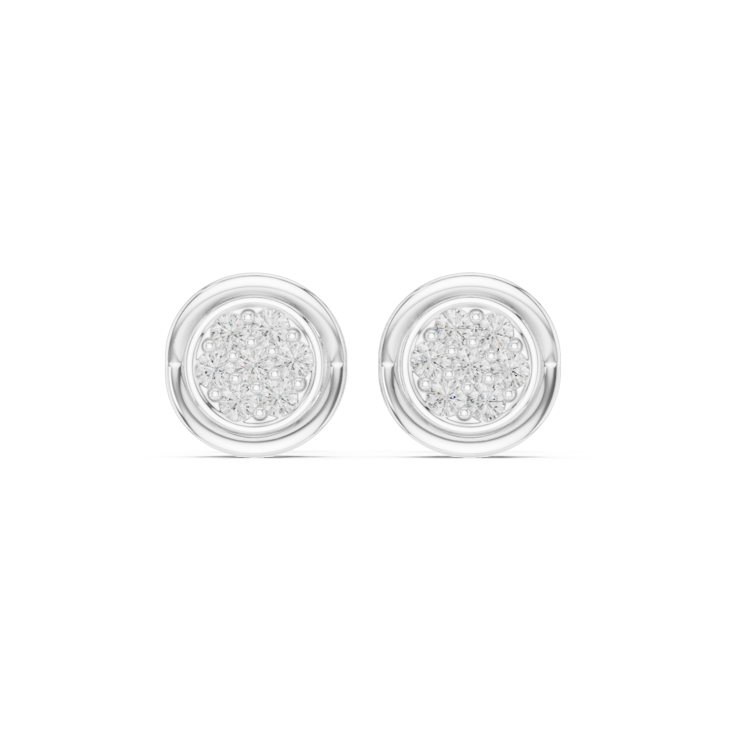 Gold Earrings SBER(44), White Gold