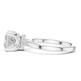Gold Ring DDLR-176, Princess center stone, White Gold, view 3