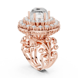 Gold Ring DDLR-748, Rose Gold, view 1