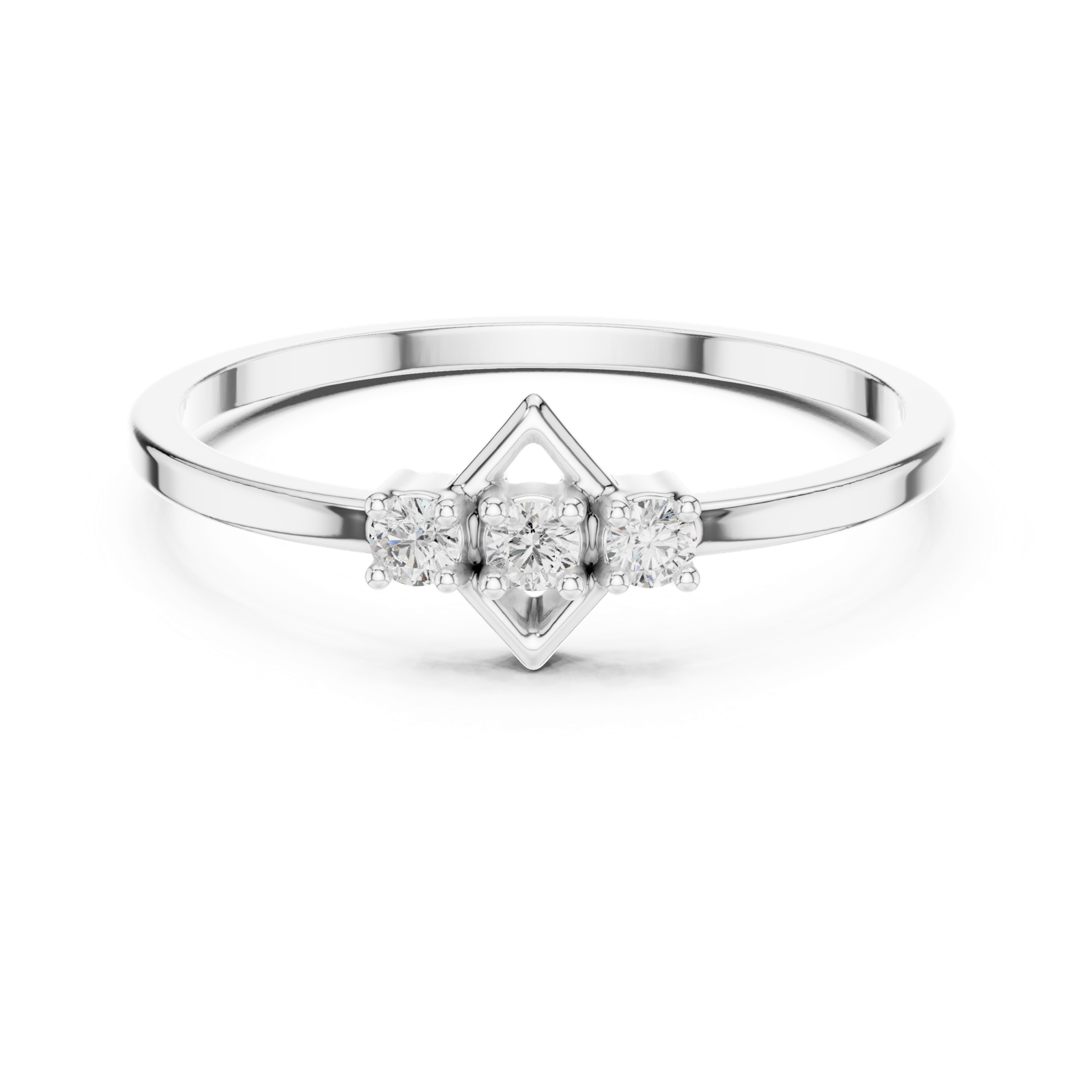 Gold Ring LR-01 (93), White Gold, view 4