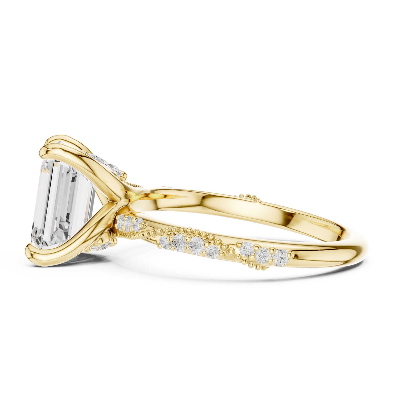 Gold Ring DDLR-963, Yellow Gold, view 3