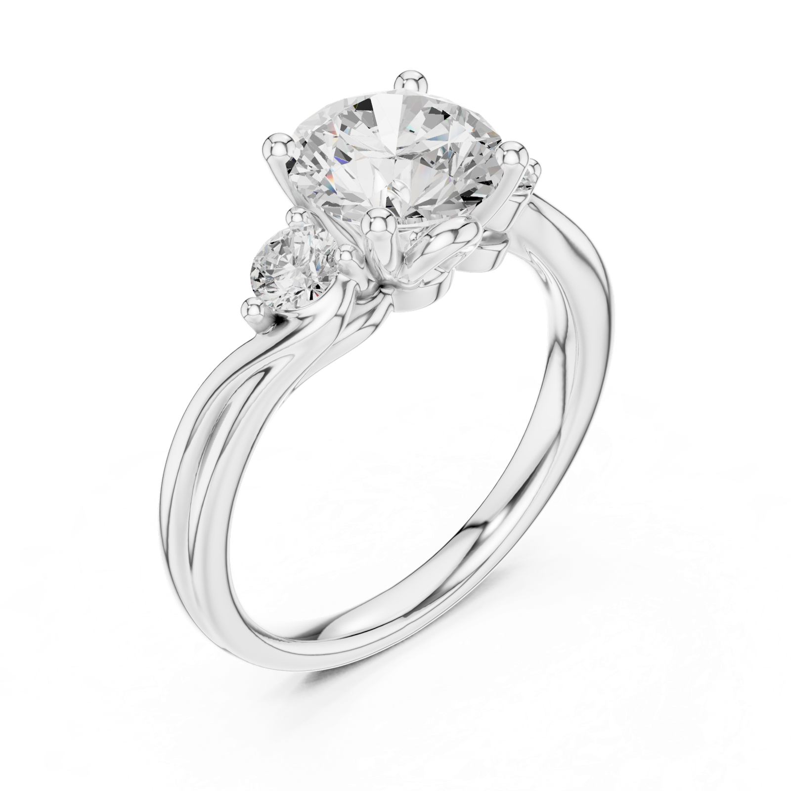 Gold Ring DDLR-272, White Gold, view 2