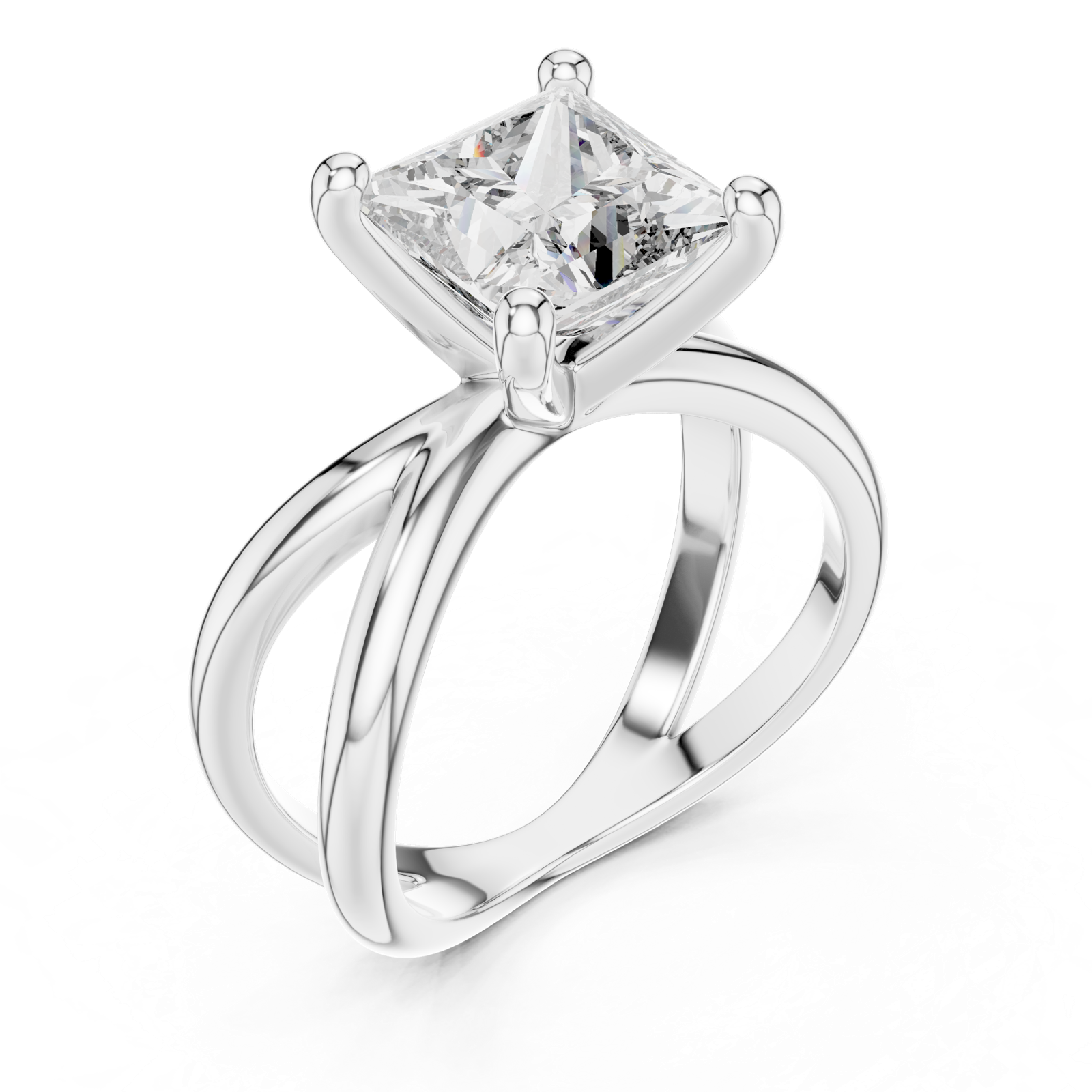 Gold Ring DDLR-051, White Gold, view 2