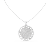 Gold Pendant 12-10003P, White Gold, view 1