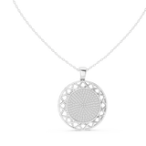 Gold Pendant 12-10003P, White Gold, view 1