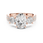 Gold Ring DDLR-718, Rose Gold, view 4