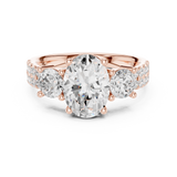 Gold Ring DDLR-718, Rose Gold, view 4