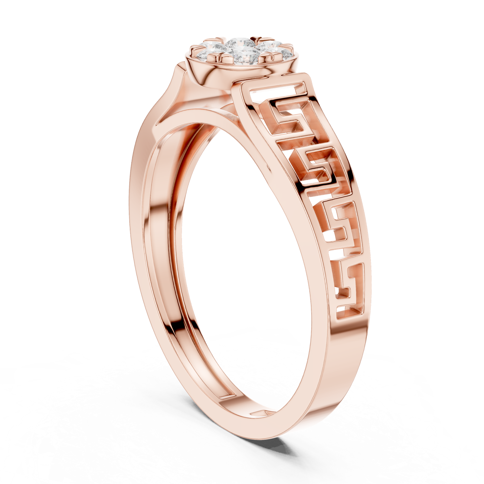 Gold Ring DDLR-825, Rose Gold, view 1