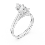 Gold Jewelry L36-18, Marquise center stone, White Gold, view 2