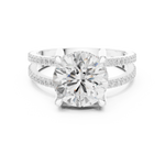 Gold Jewelry L36-13, Round center stone, White Gold, view 4