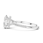 Gold Ring DDLR-177, Oval center stone, White Gold, view 3