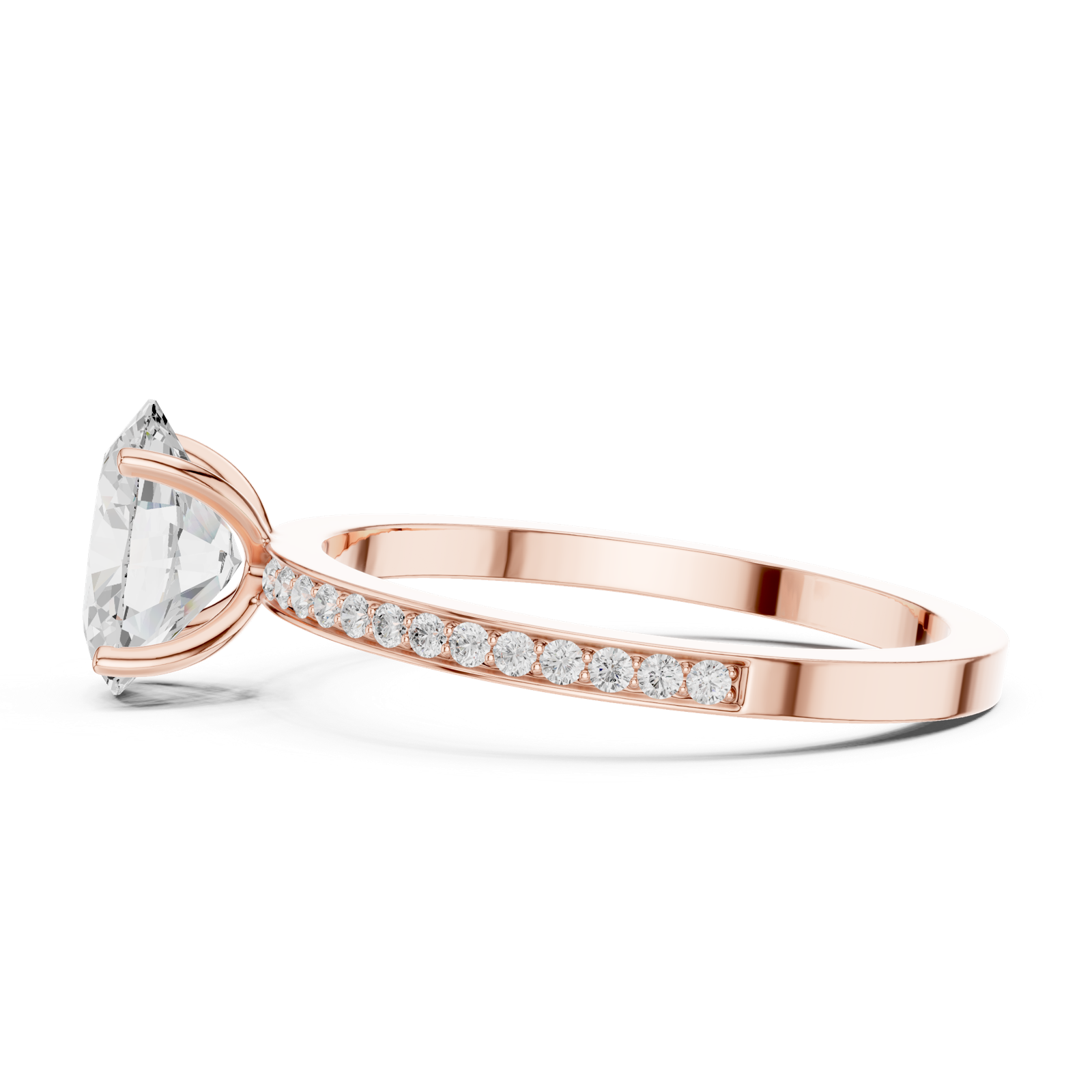 Gold Ring DDLR-1061, Rose Gold, view 3