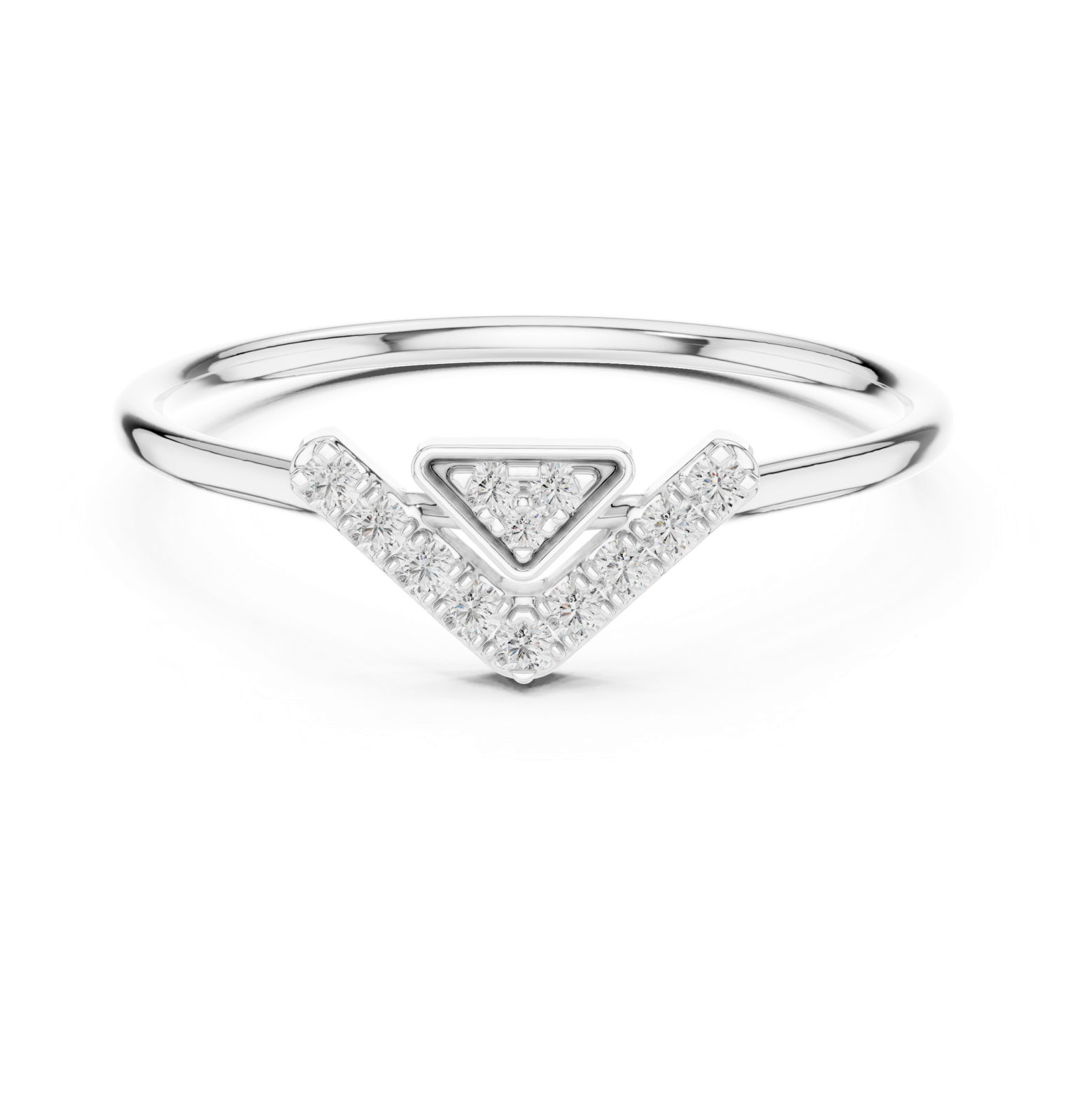 Gold Ring HLR-200, White Gold, view 4