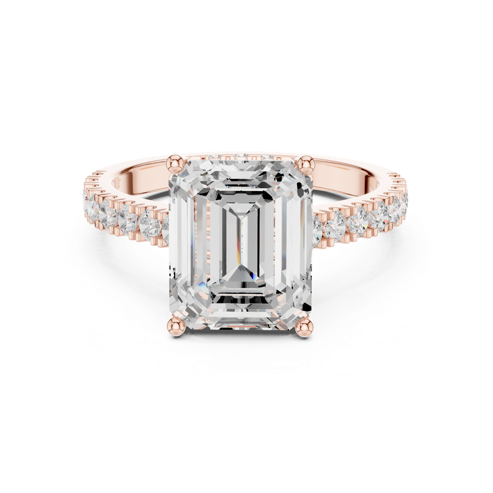 Gold Ring DDLR-773, Rose Gold, view 4
