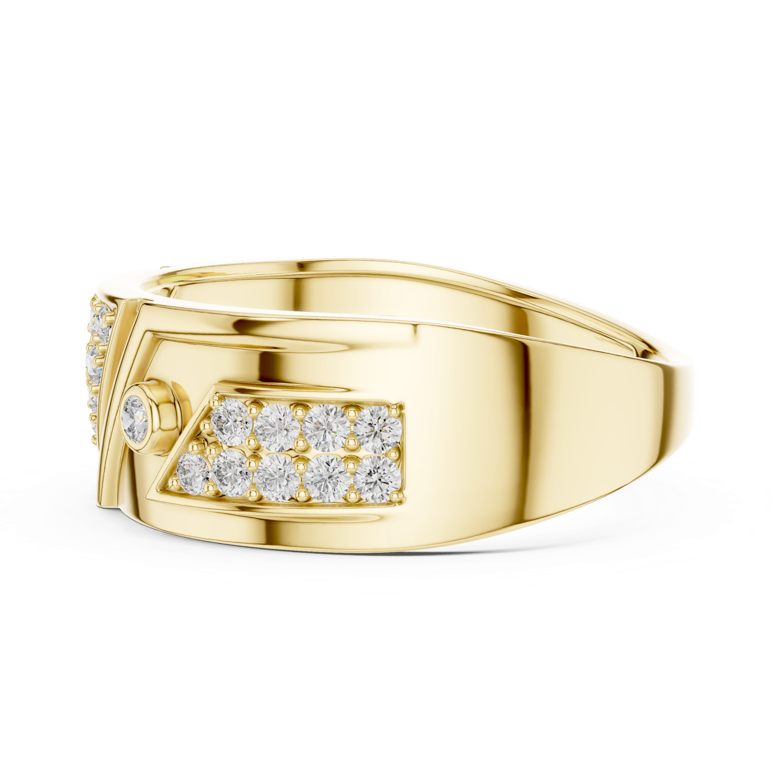 Gold Ring LR-01 (50), Yellow Gold, view 3