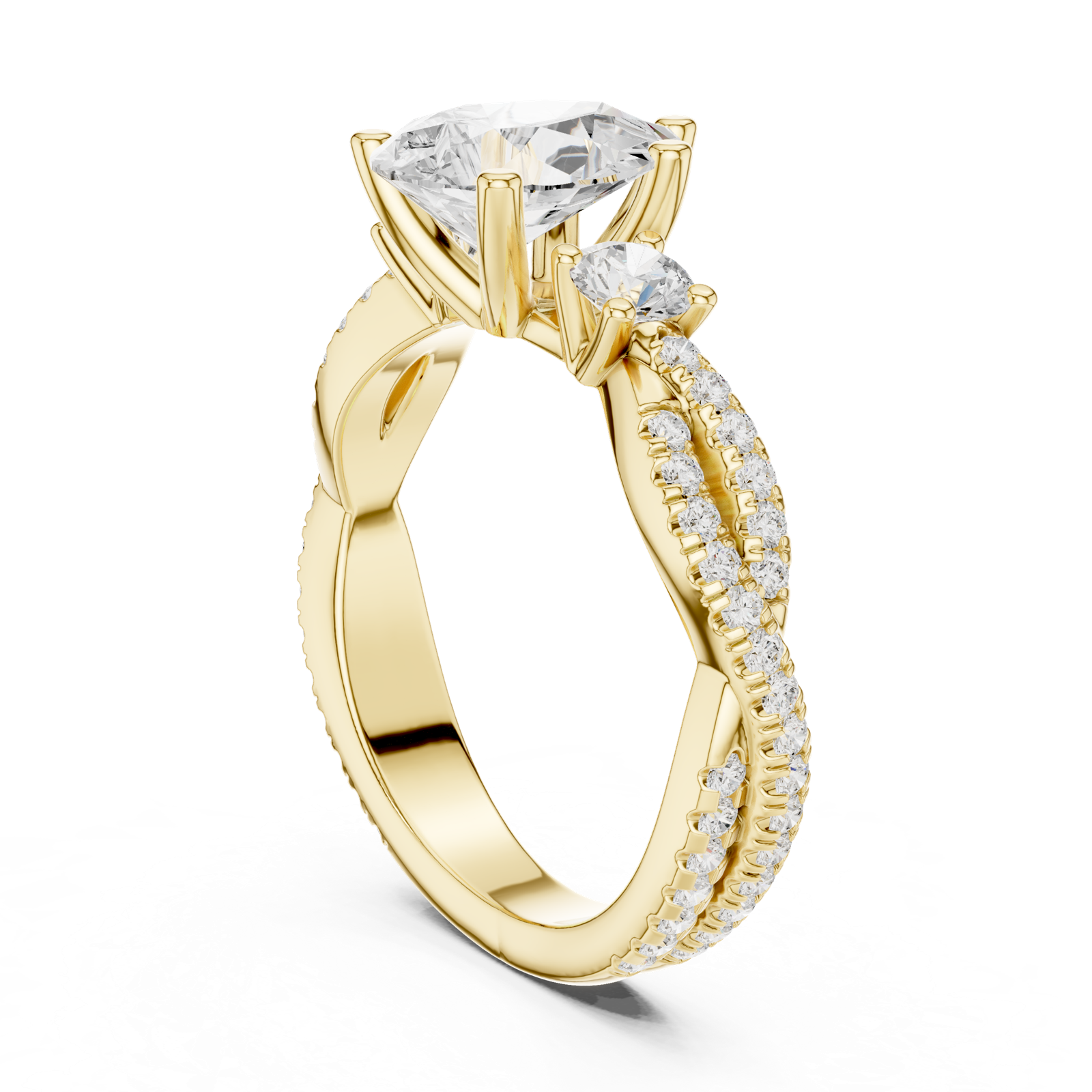 Gold Ring DDLR-1037, Yellow Gold, view 1