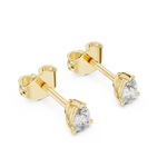 Gold Earrings GER-0361, Yellow Gold, view 2