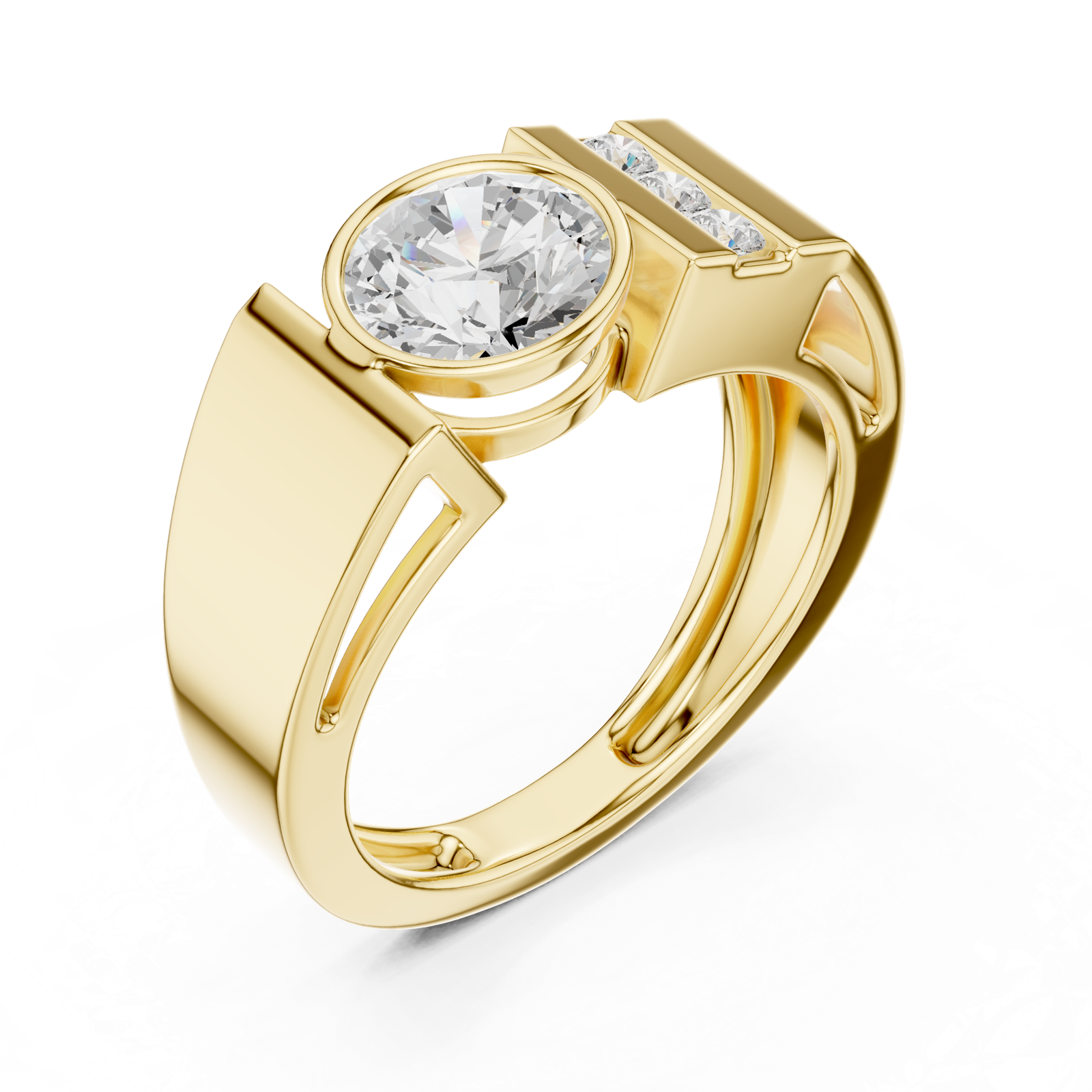 Gold Ring SBMR(43), Yellow Gold, view 2