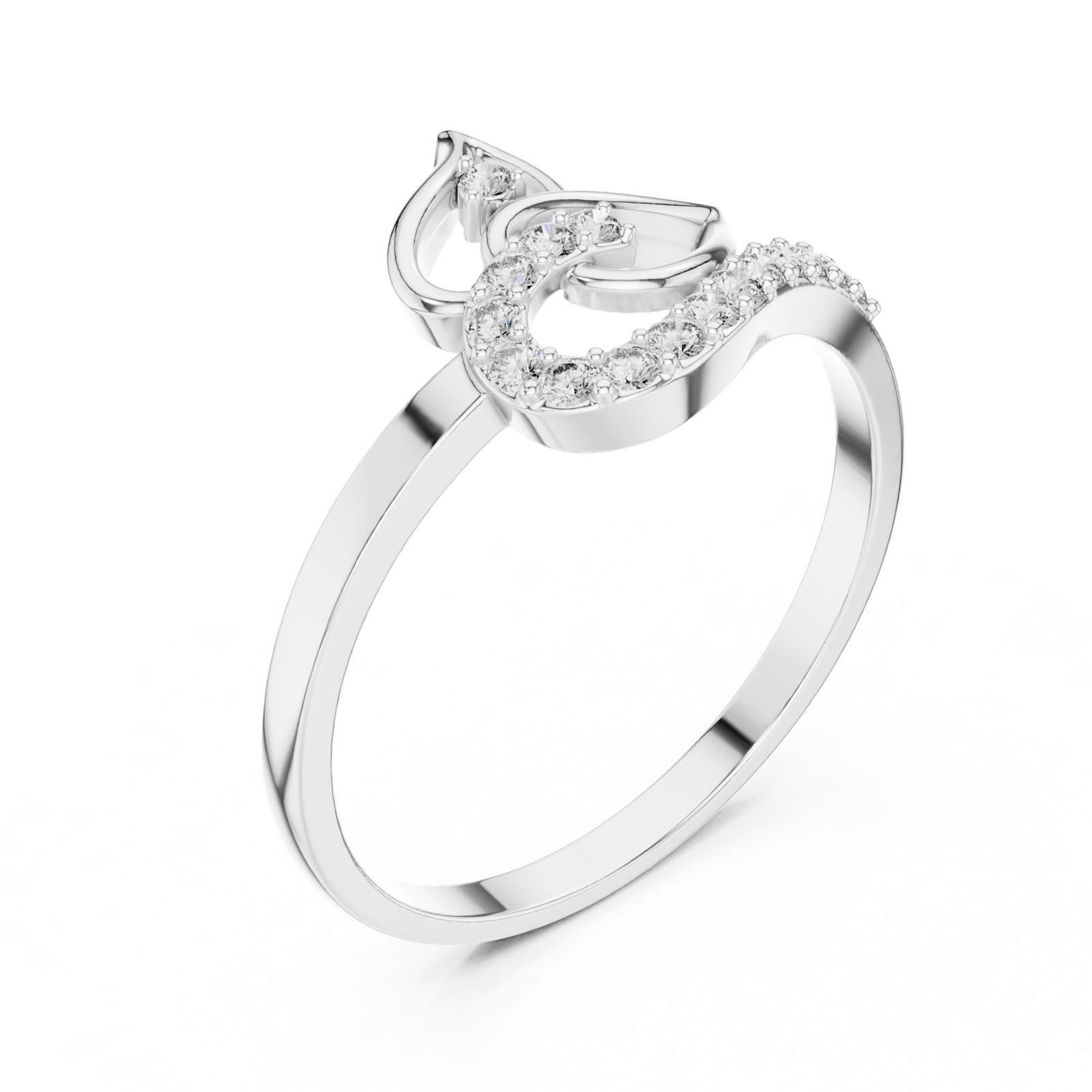 Gold Ring 1 (187), White Gold, view 2