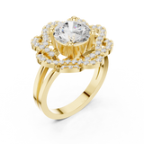 Gold Ring DDLR-404, Yellow Gold, view 2