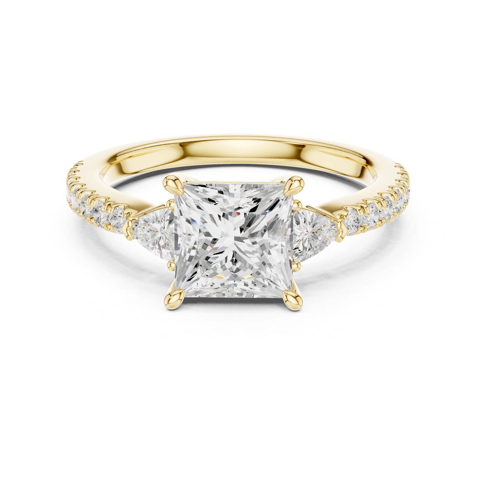 Gold Ring DDLR-861, Yellow Gold, view 4