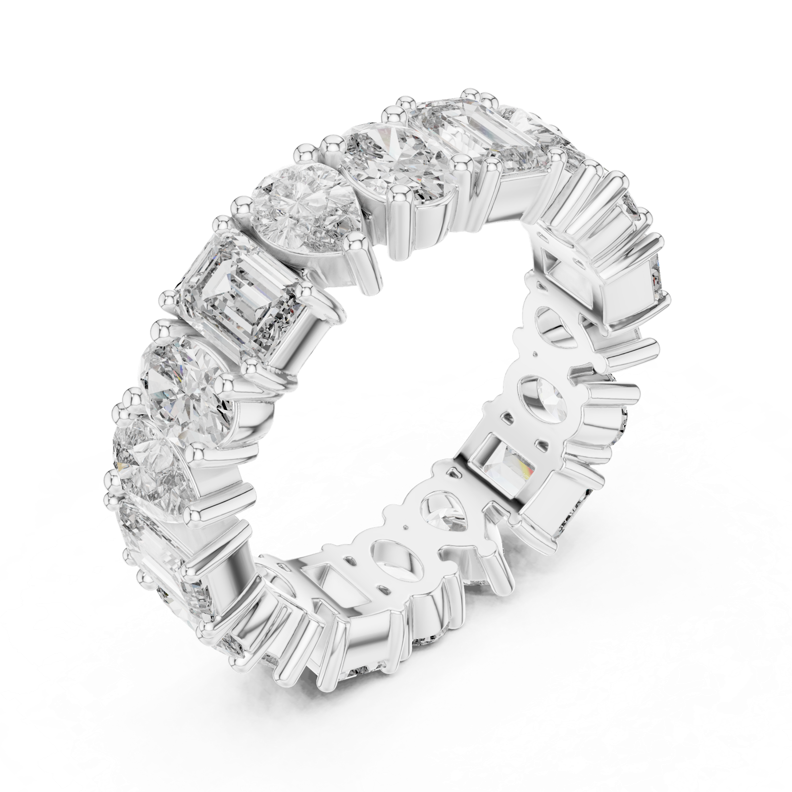 Gold Ring DDLR-239, White Gold, view 2
