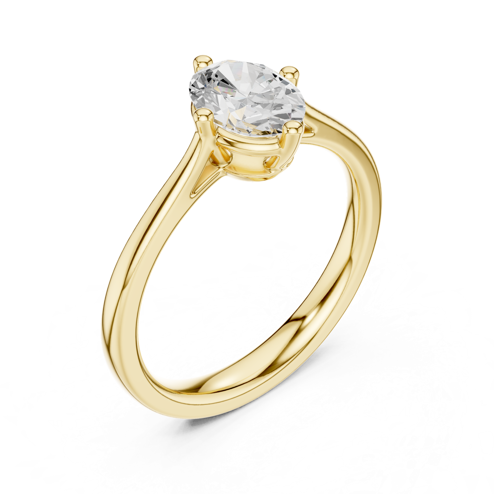 Gold Ring DDLR-569, Yellow Gold, view 2