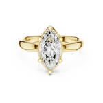 Gold Jewelry L36-10, Marquise center stone, Yellow Gold, view 4