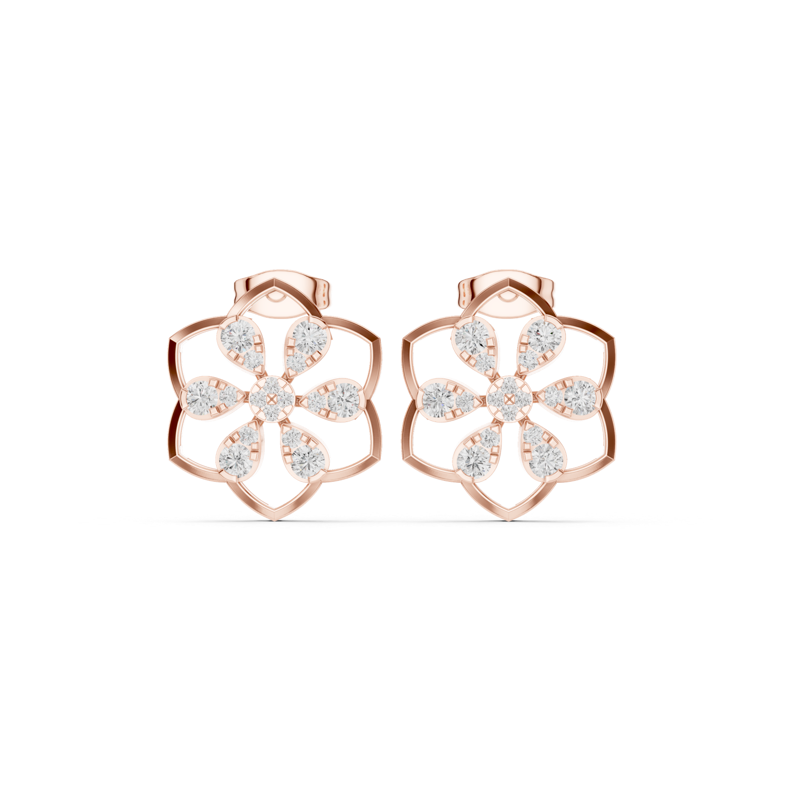Gold Earrings 9-10018PE, Rose Gold