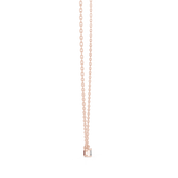 14K Solid Gold Lab Diamond Solitaire Pendant Necklace, Rose Gold, view 3