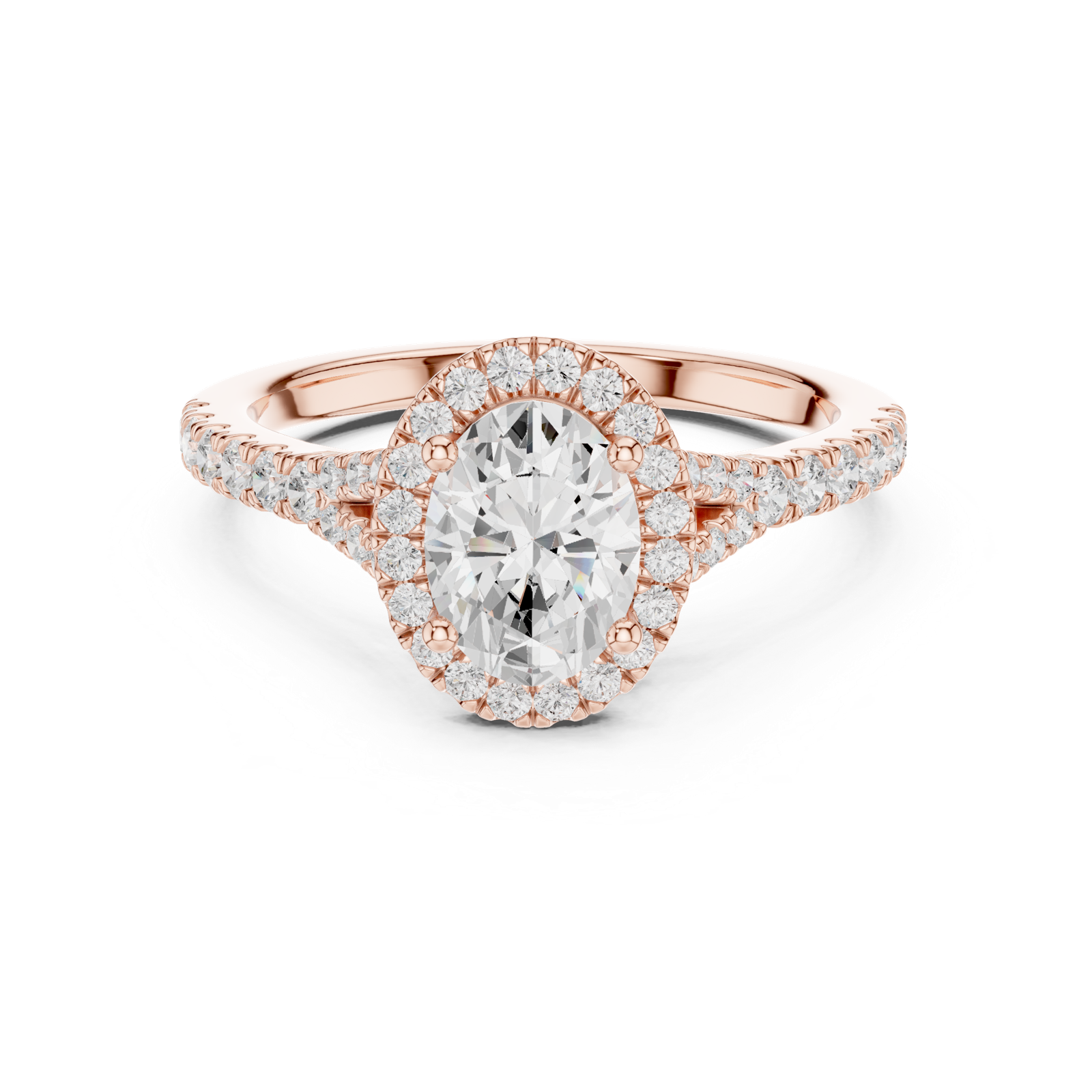 Gold Ring DDLR-910, Rose Gold, view 4